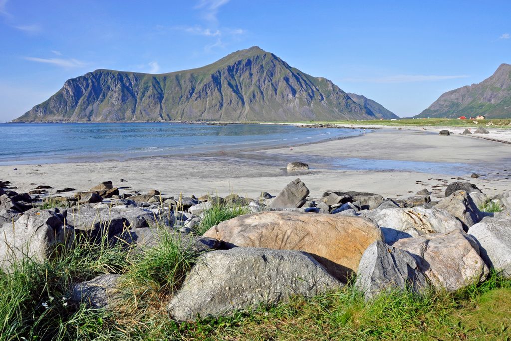 Der Strand von Flakstad / Norwegen