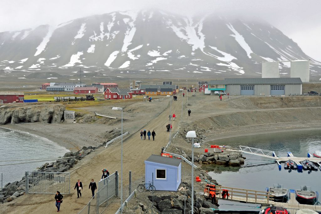 Blick auf Ny-Ålesund / Spitzbergen