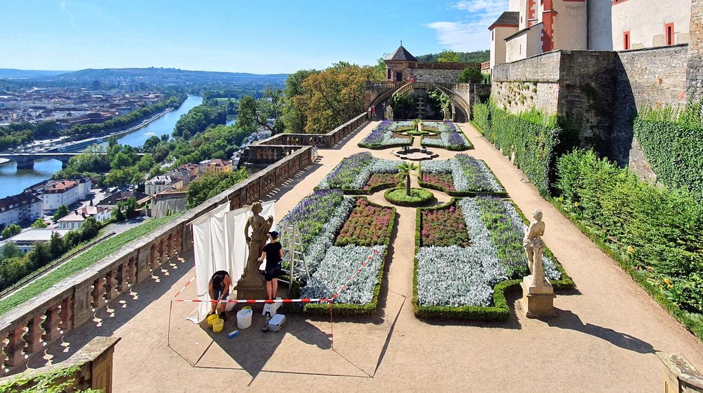 Der Fürstengarten der Festung Marienberg in Würzburg