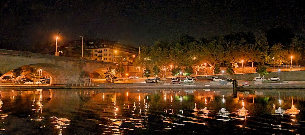 Die Alte Mainbrücke in Würzburg bei Nacht