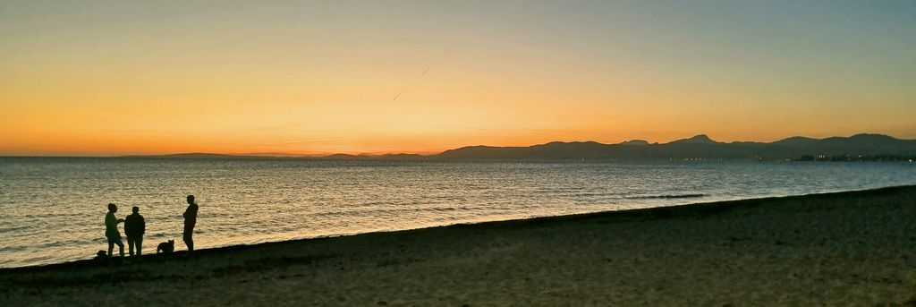 Sonnenuntergang in Arenal auf Mallorca
