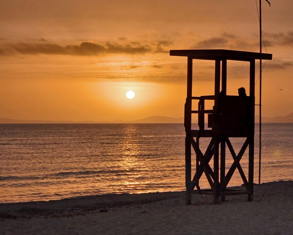 Sonnenuntergang in Arenal auf Mallorca