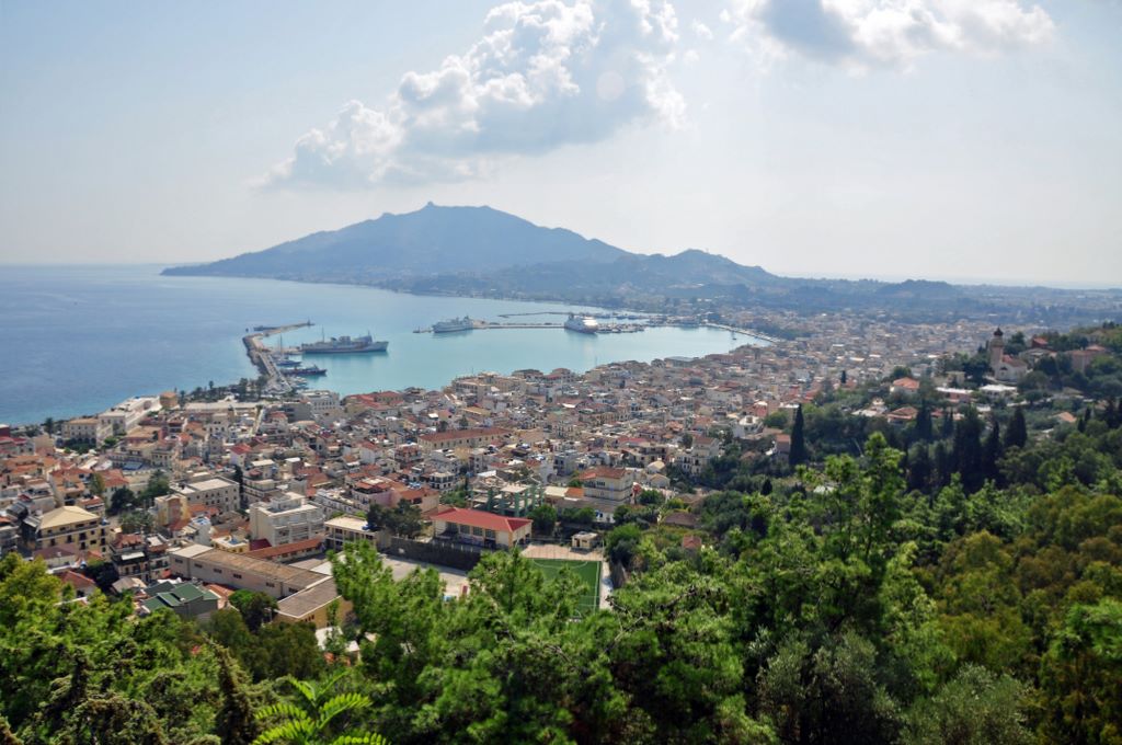 Blick auf Zante, die Haupstadt von Zakynthos