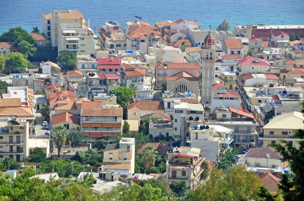 Blick auf Zante, die Haupstadt von Zakynthos