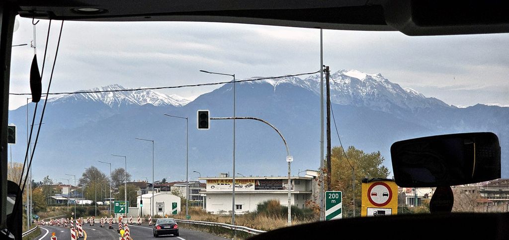 Das Gebirge Olymp in der Nähe von Dion