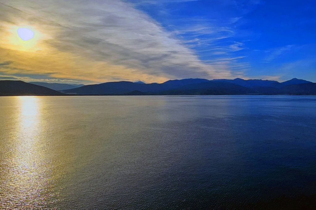 Ein Sonnenuntergang in der Bucht von Nafplio