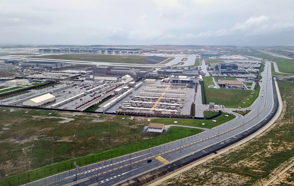 Blick auf den Flughafen von Istanbul