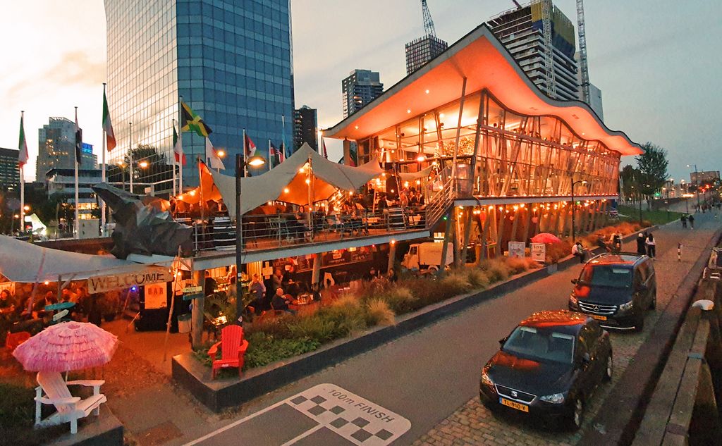 Die 'Palmboompjes pop-up Bar' in Rotterdam