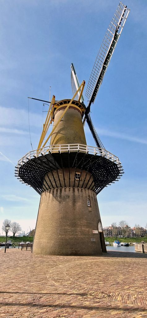 Die Windmühle De Distilleerketel in Delfshaven / Rotterdam / Niederlande