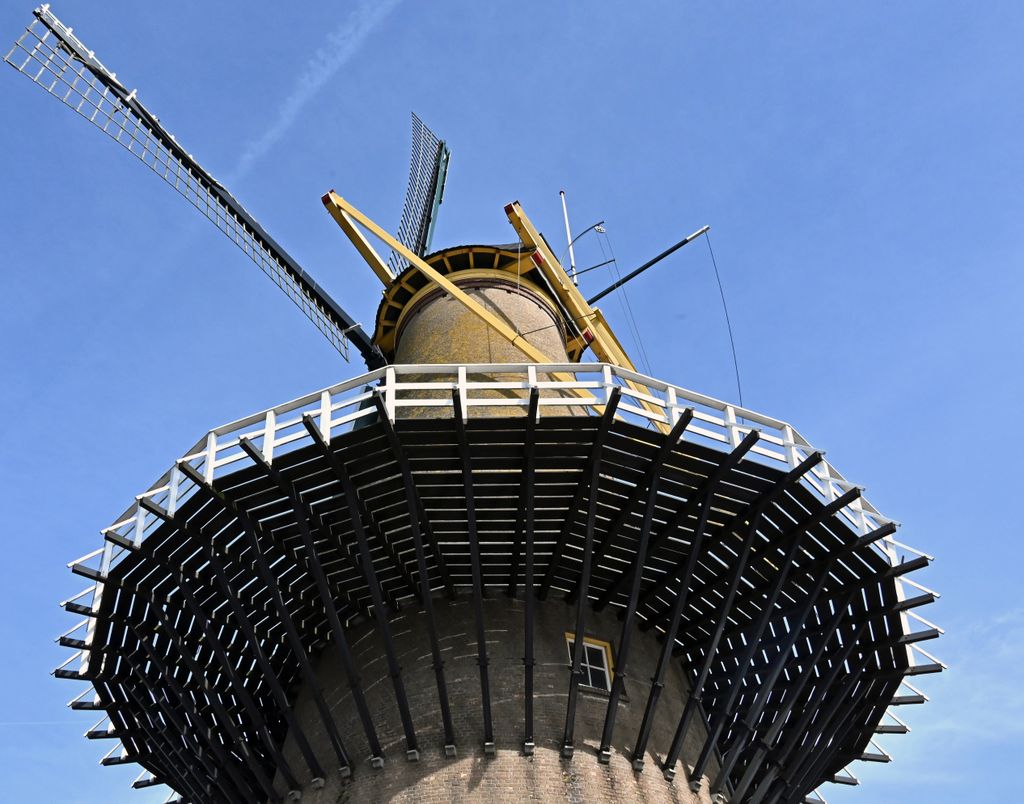 Die Windmühle De Distilleerketel in Delfshaven / Rotterdam / Niederlande