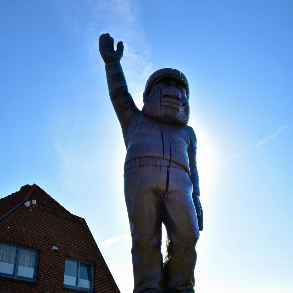 Die „Fiete Foehr“ Skulptur  auf Föhr