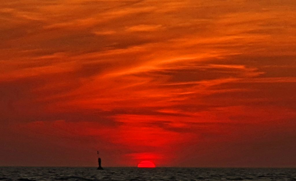 Ein Sonnenuntergang auf Helgoland