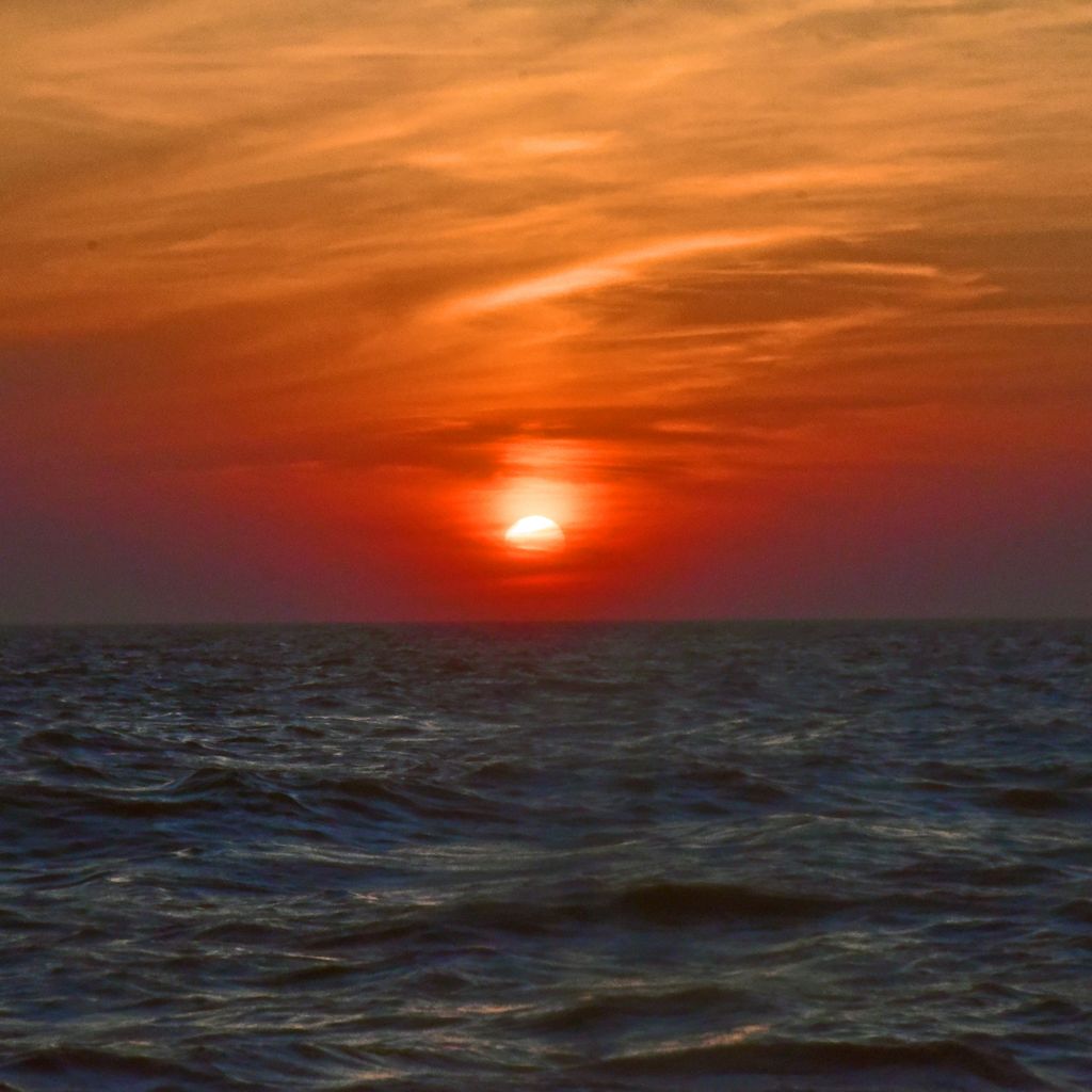 Ein Sonnenuntergang auf Helgoland