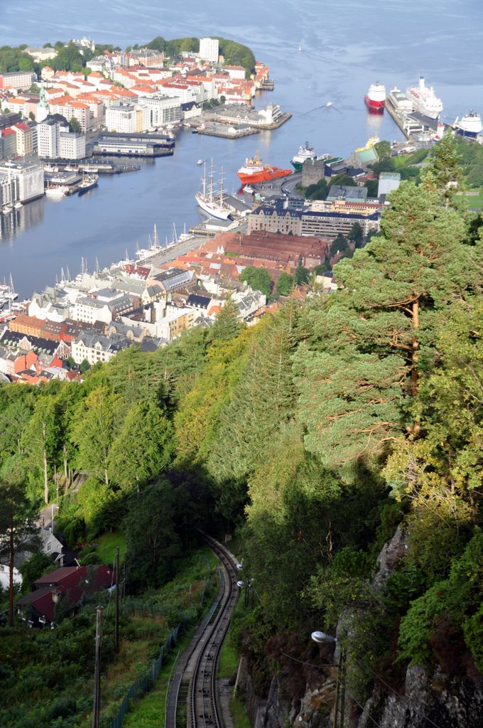 Blick auf Bergen