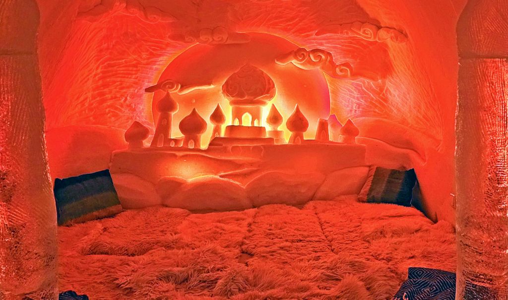 Die Taj Mahal Suite im Eishotel Sorrisniva nahe Alta