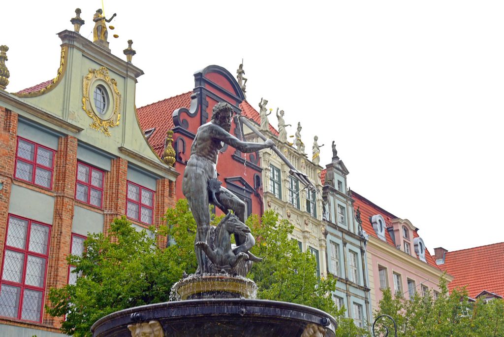 Der Neptunbrunnen in Danzig