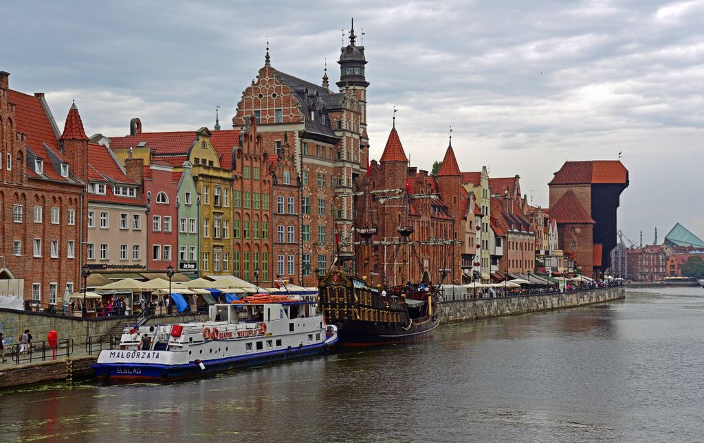 Die Mottlau in Danzig