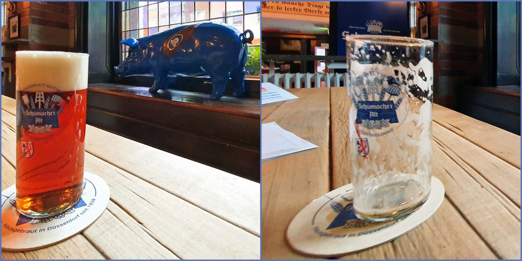 Ein schnelles Bier in der Brauerei Schumacher in Düsseldorf