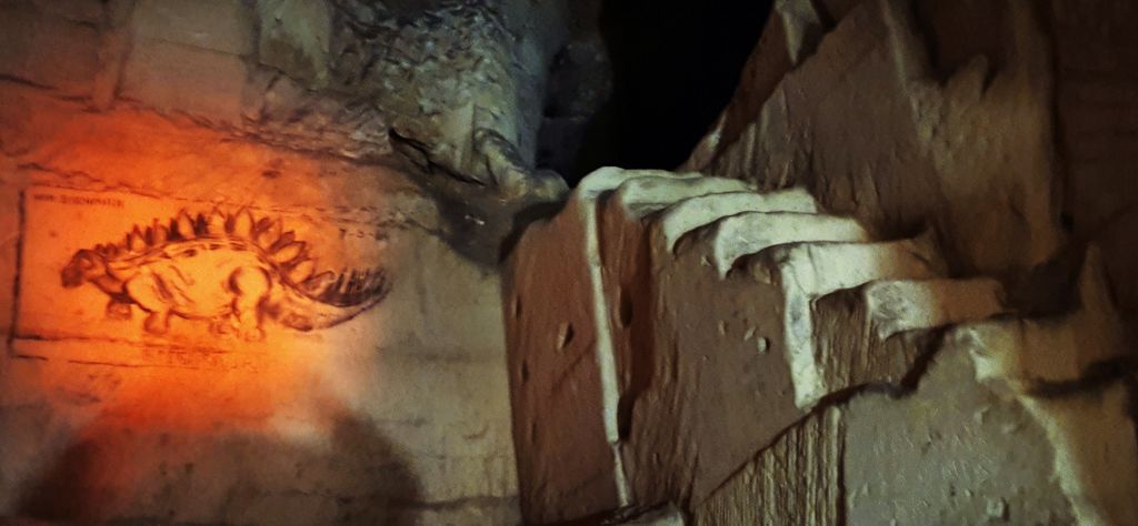 Eine Zeichnung in den Grotten von St. Pieter