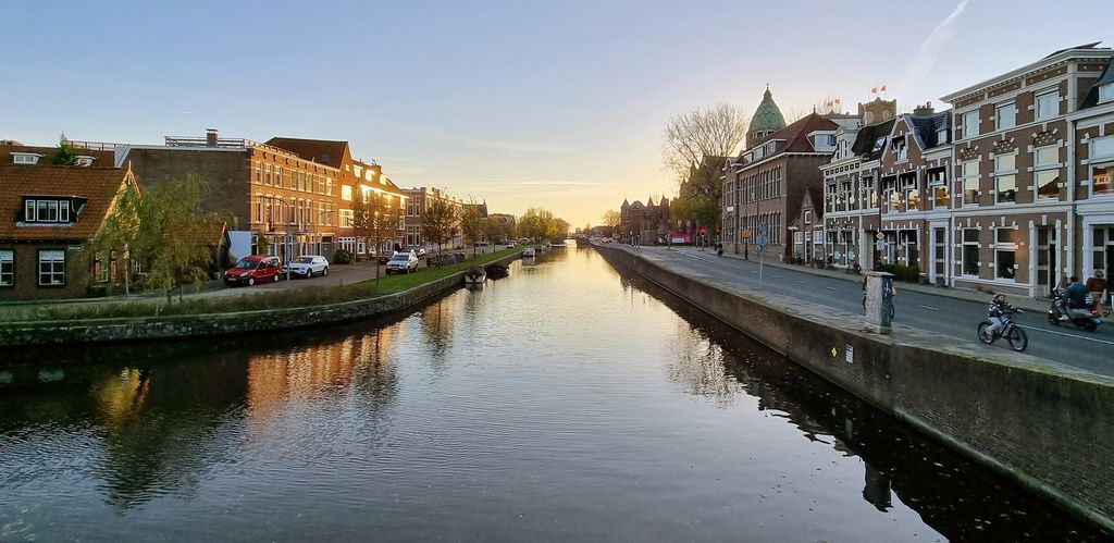 Eine Gracht in Haarlem