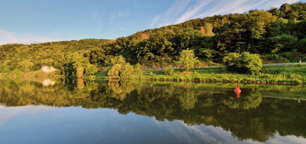 Spiegelungen auf dem Rhein