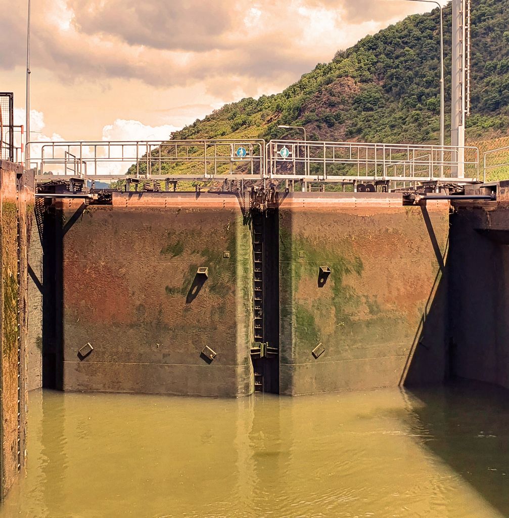 Eine Mosel Schleuse