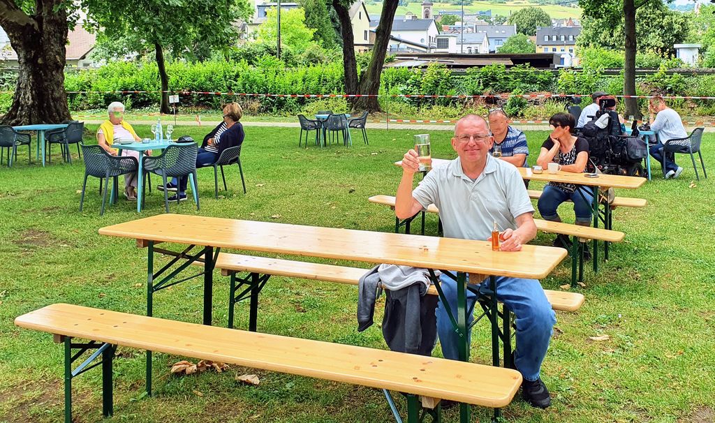 Mein 9,50 € Wein und Asbach in Rüdesheim