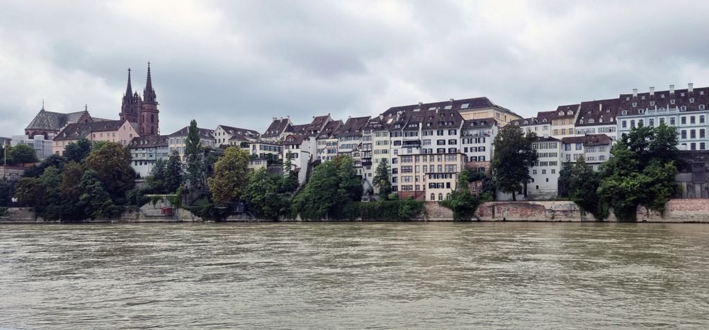 Blick auf Basel und den Rhein