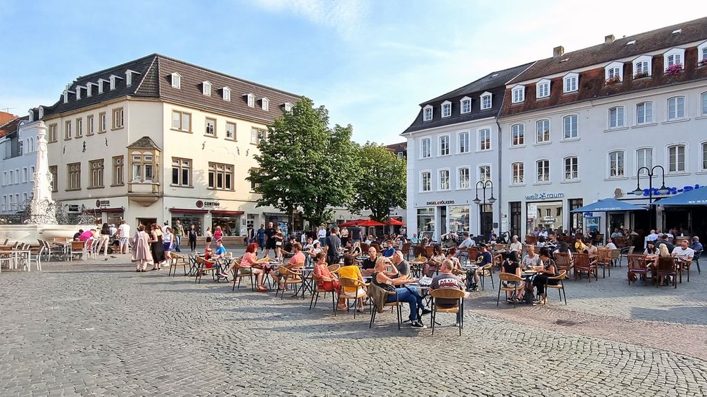 In der Innenstadt von Saarbrücken