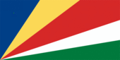 Die Nationalflagge der Seychellen