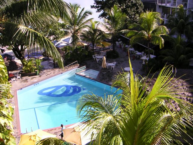 Ausblick vom unserem Zimmer im Coral Strand Hotel