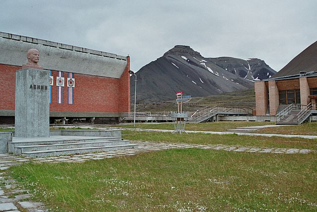 In Pyramiden, eine verlassene russische Siedlung