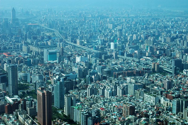 Blick vom Tower auf Taipeh