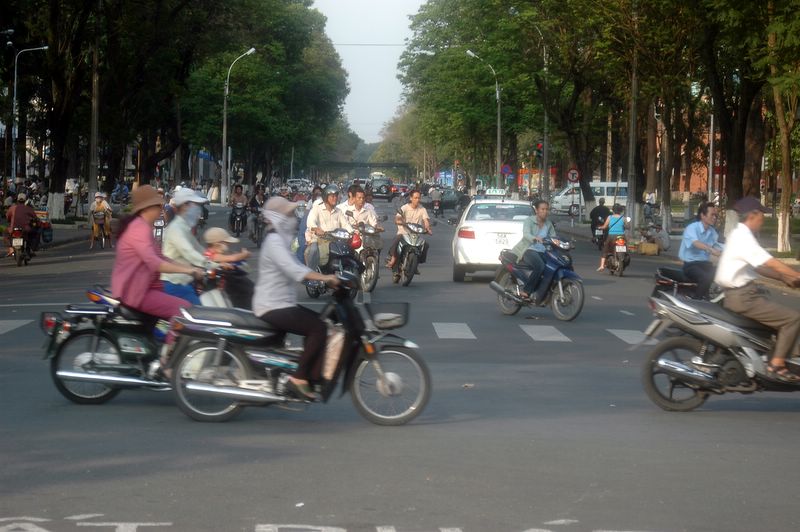 Der normale Verkehr in Saigon