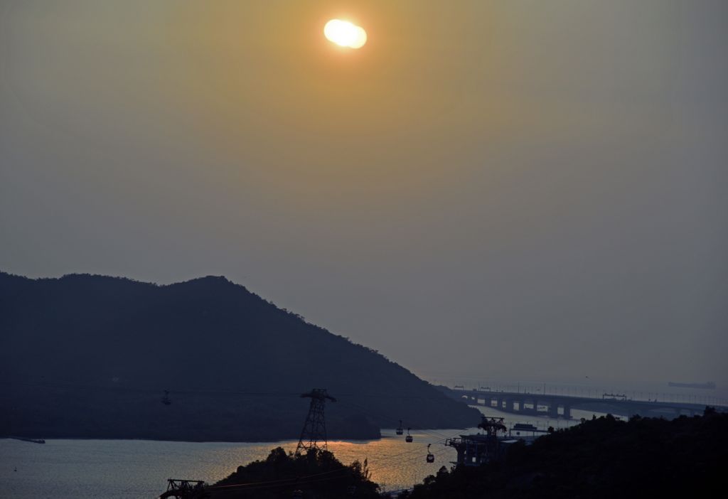 Sonnenuntergang in Hongkong