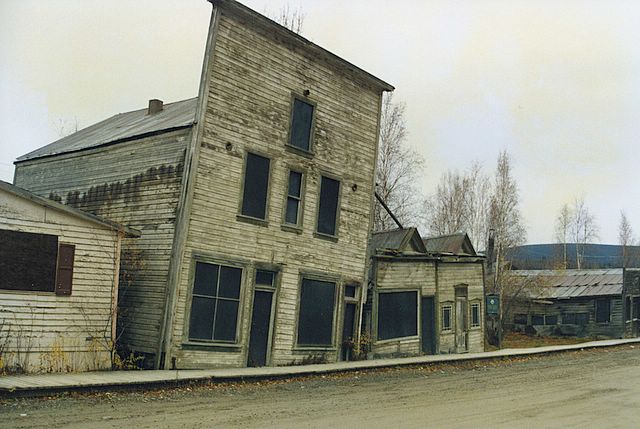 In Dawson City, hier hat der Untergrund nicht gehalten