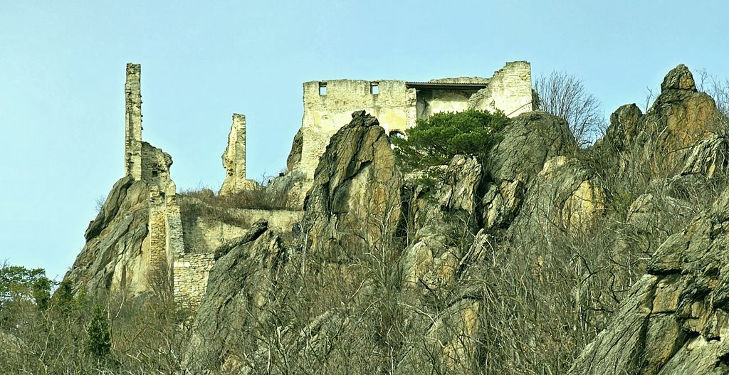 Die Burgruine von Dürnstein im Jahr 2024