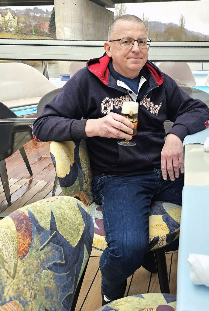 Zinni und sein Bier auf der AmaMagna