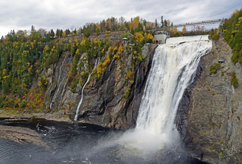 Der Montmorency Wasserfall in der N&auml;he von Qu&eacute;bec