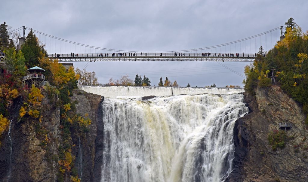 Der Montmorency Wasserfall in der N&auml;he von Qu&eacute;bec