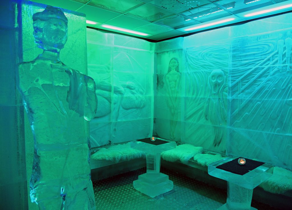 In der Magic Ice-Bar in Bergen