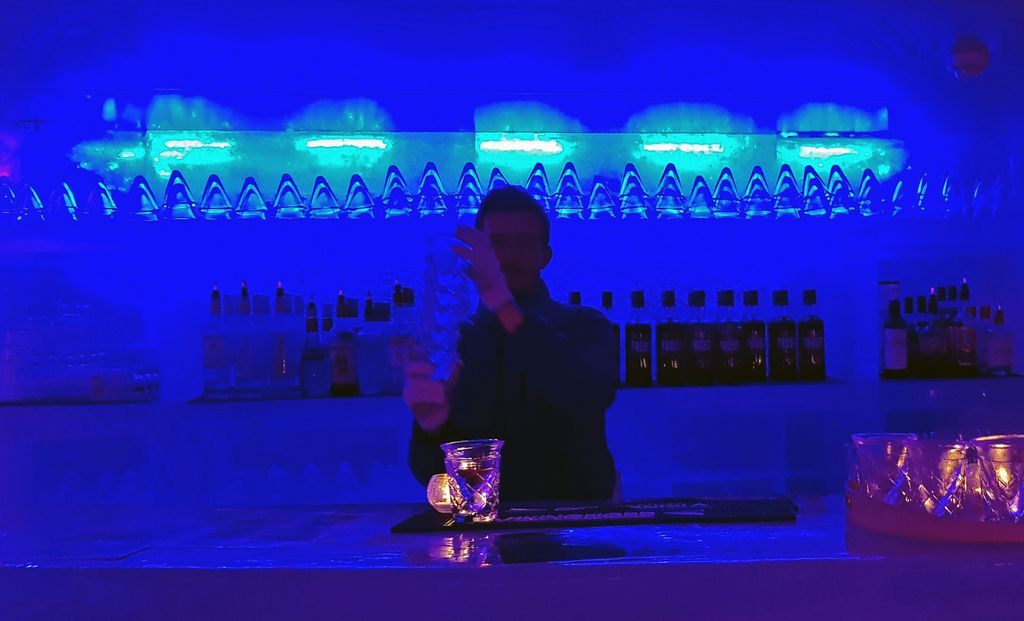 In der Magic Ice-Bar in Bergen