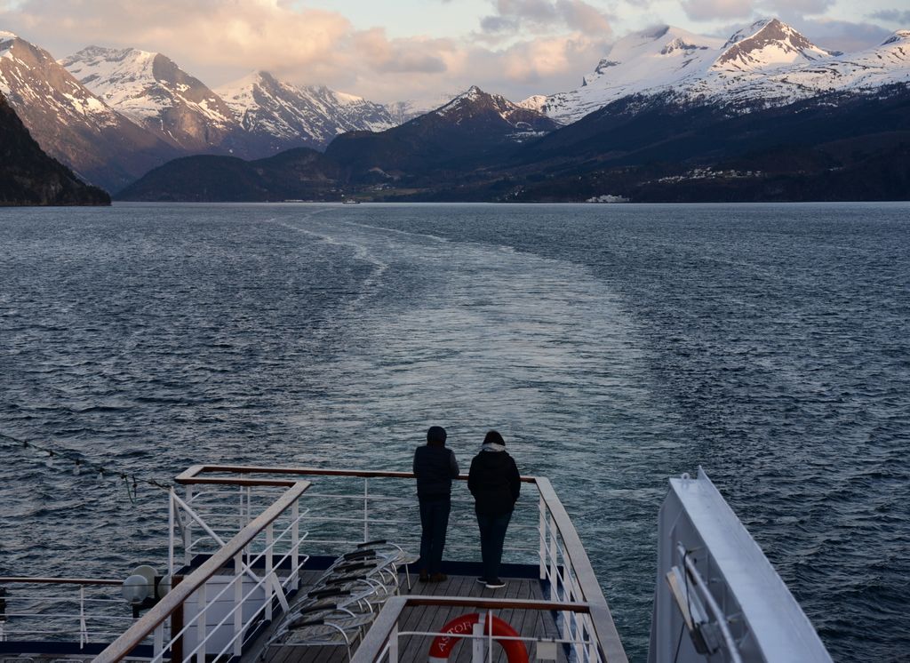 W&auml;hrend der Fahrt durch den Geirangerfjord