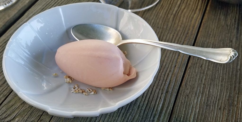 Ein Champagner-Sorbet im Manoir de R&eacute;tival