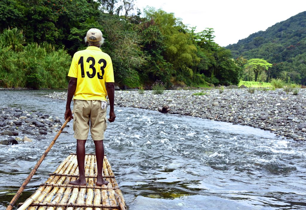 Pause auf der Rafting-Tour auf dem River Rio Grande / Jamaika